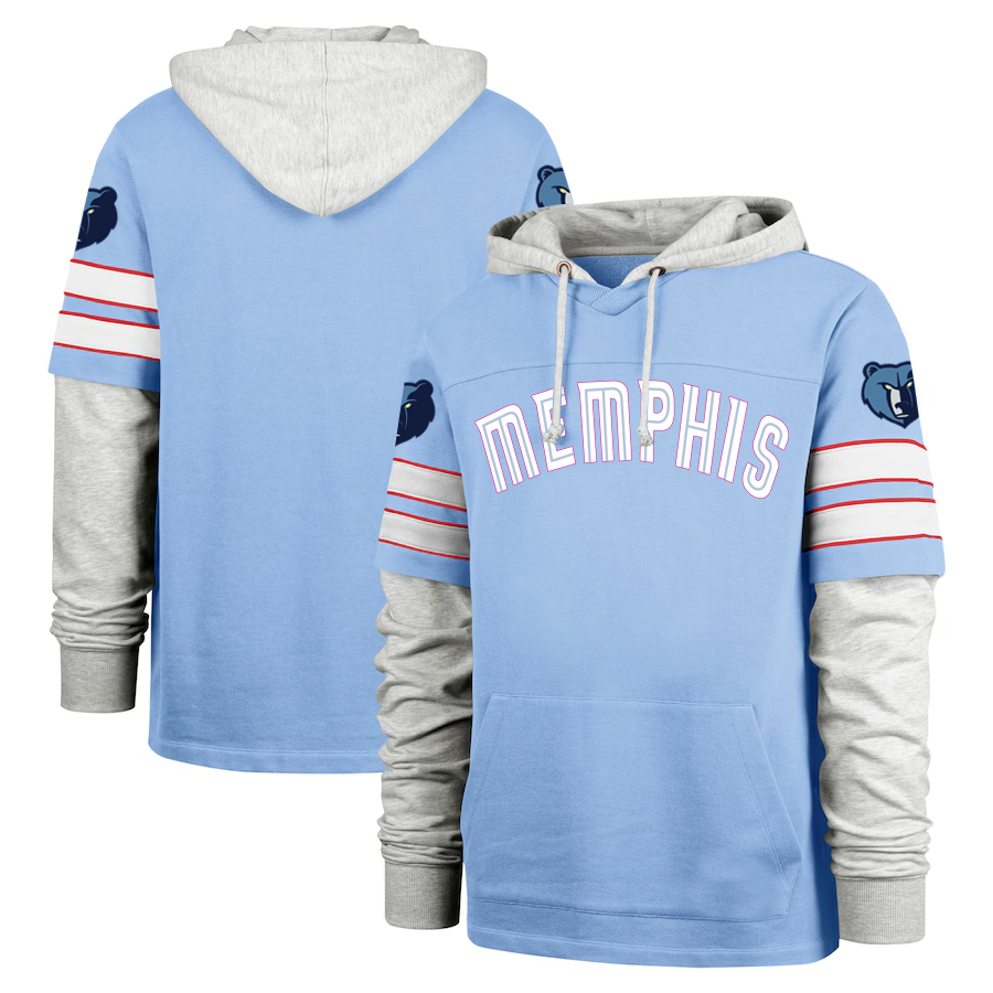 Men Memphis Grizzlies blue 2024 NBA hoodie